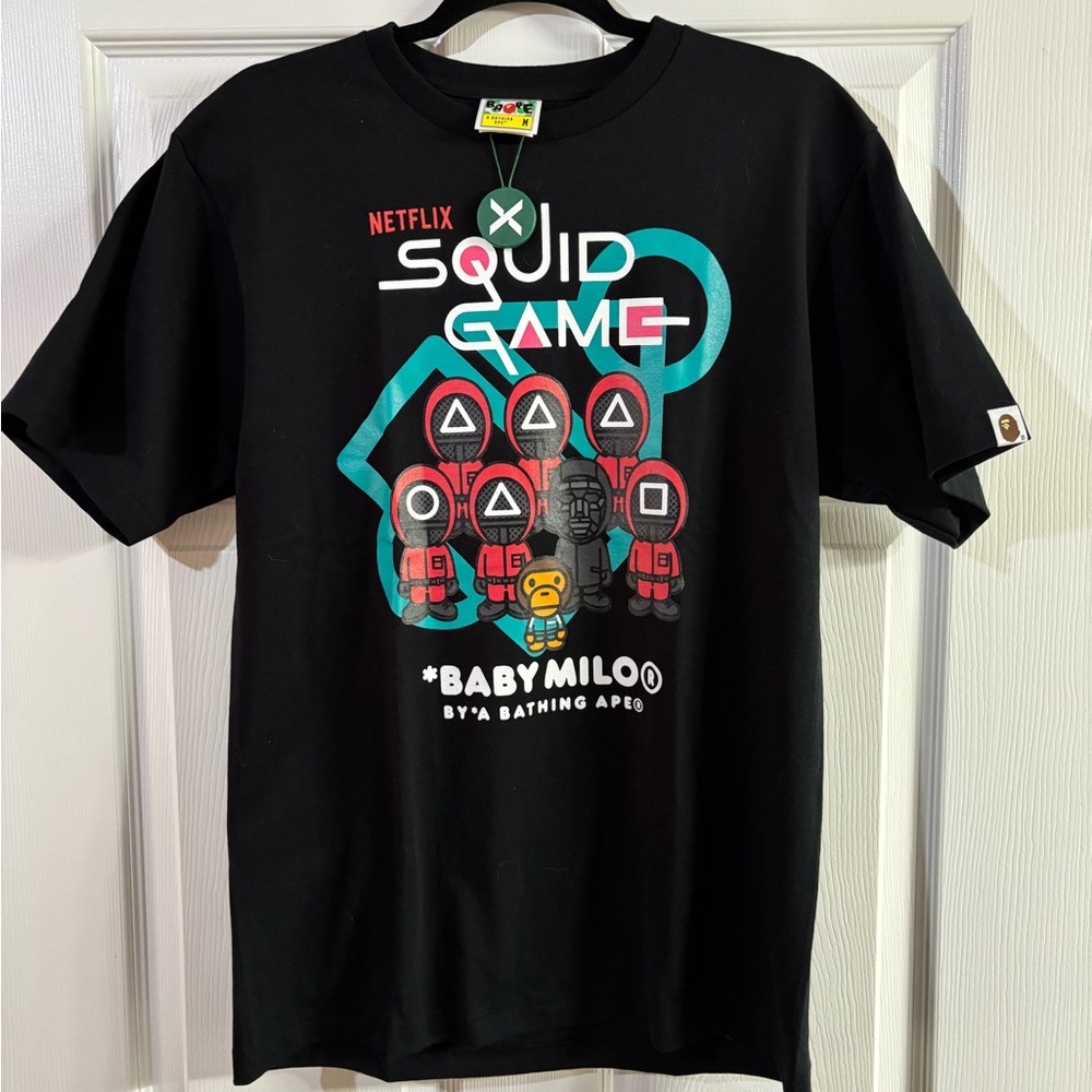 Netflix Squid Game Black T-Shirt by A bathing ape